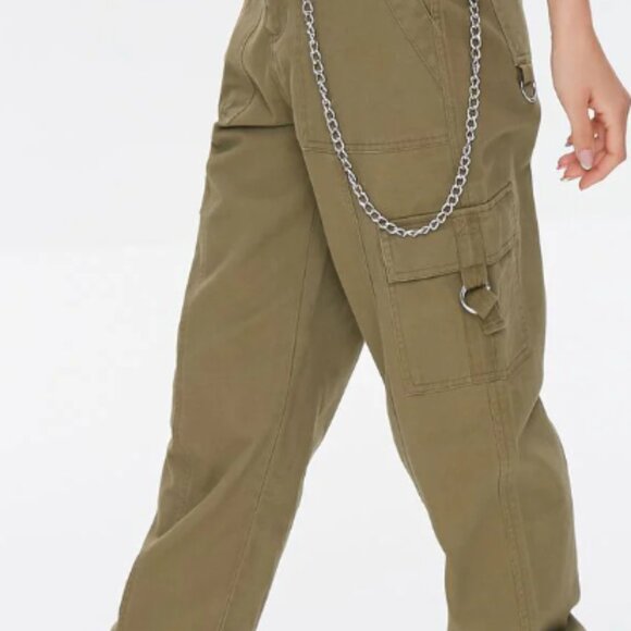 COOL WOMAN'S CARGO PANTS WITH CHAIN - SIZE Small - Picture 5 of 6